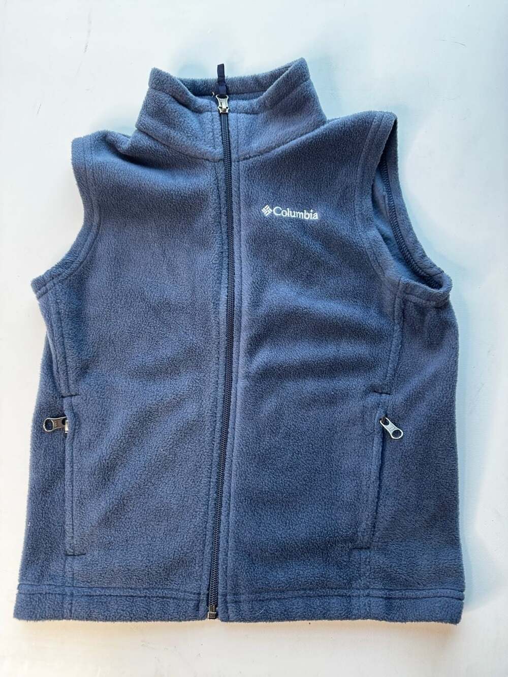 Columbia Blue Fleece Full Zip Vest Size XS